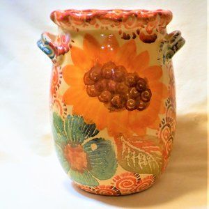 *Italian Art Pottery ~ CERAMIC ITALIC ARS ~ VASE ~ Hand Painted
